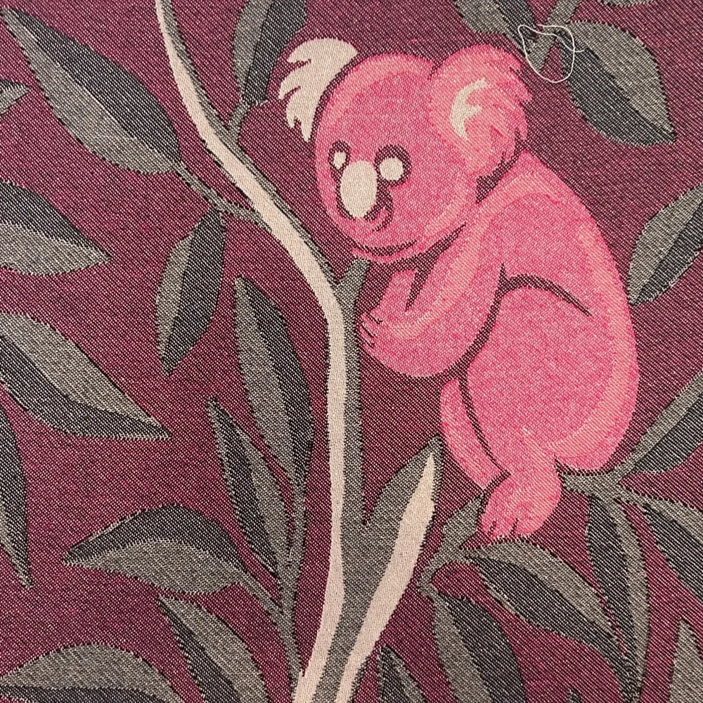 KOALA Heirloom Collection Pink + Gray Hand Crafted Loom Weave New Original 84”
